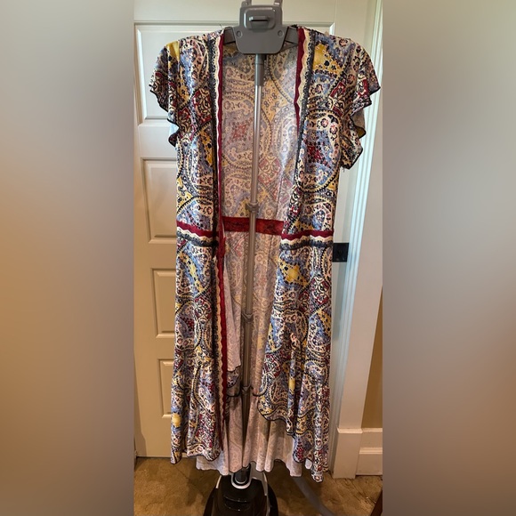 NWOT BCBG multi color wrap around dress size XS - Picture 2 of 6